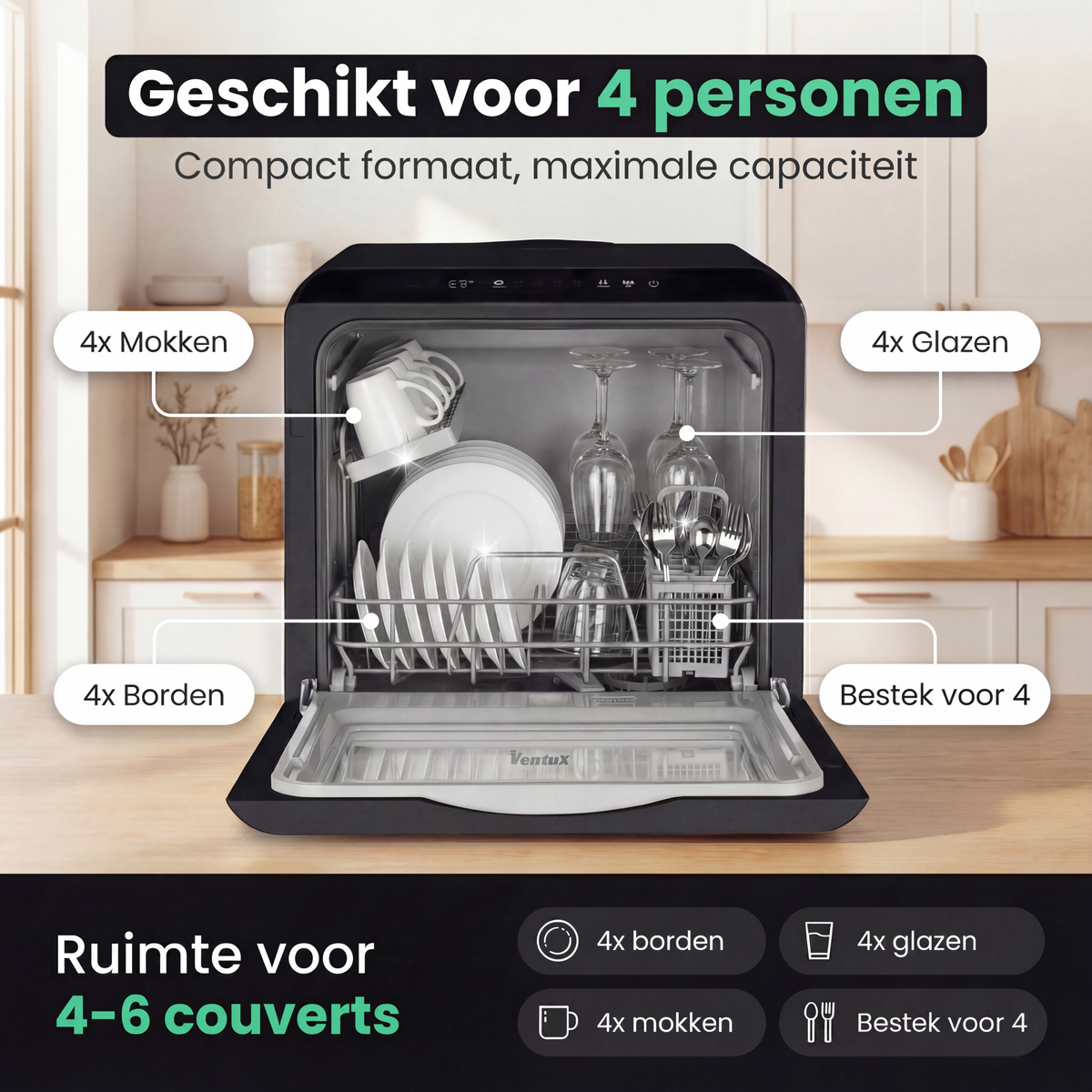 Ventux Mini Afwasmachine - VTX02
