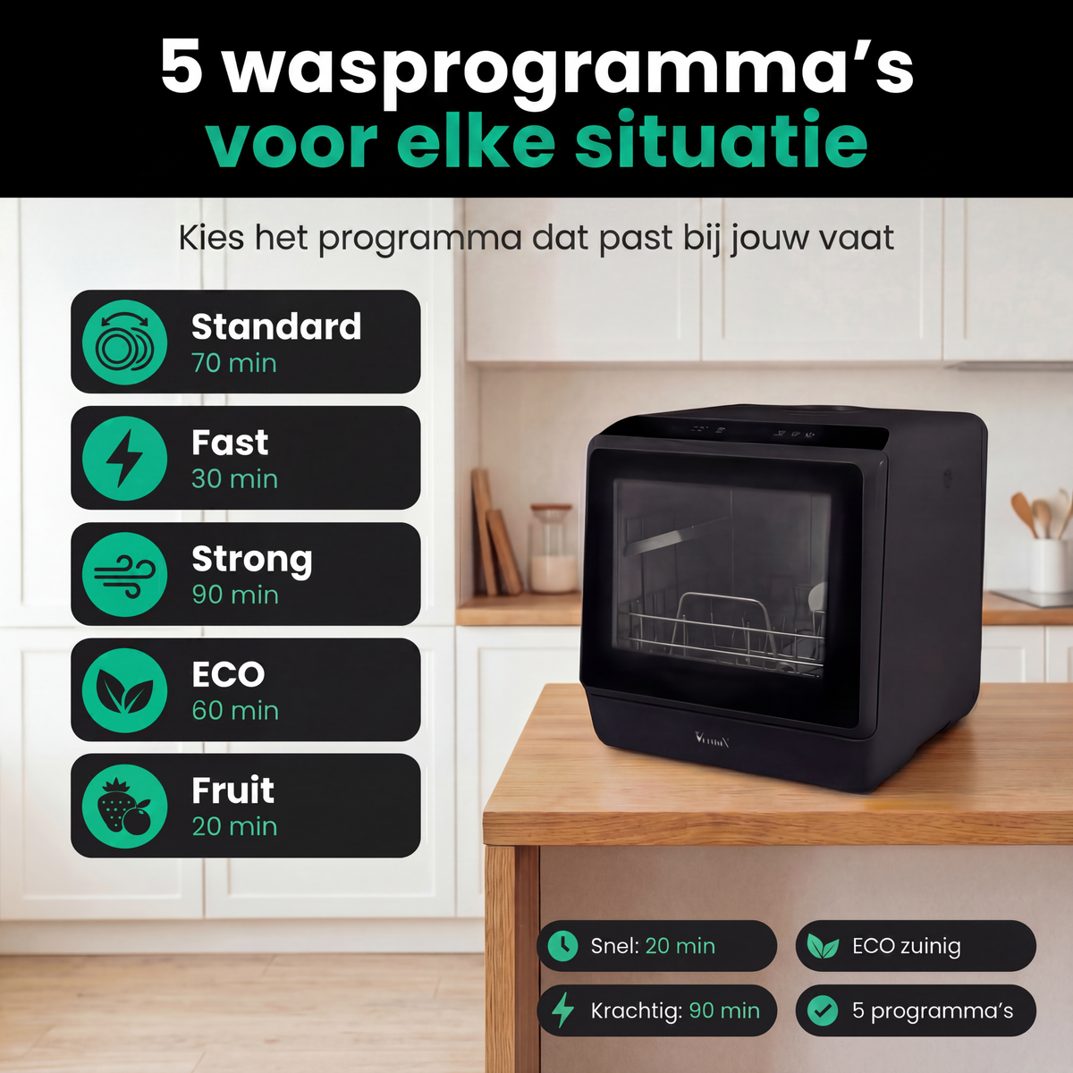 Ventux Mini Afwasmachine - VTX02