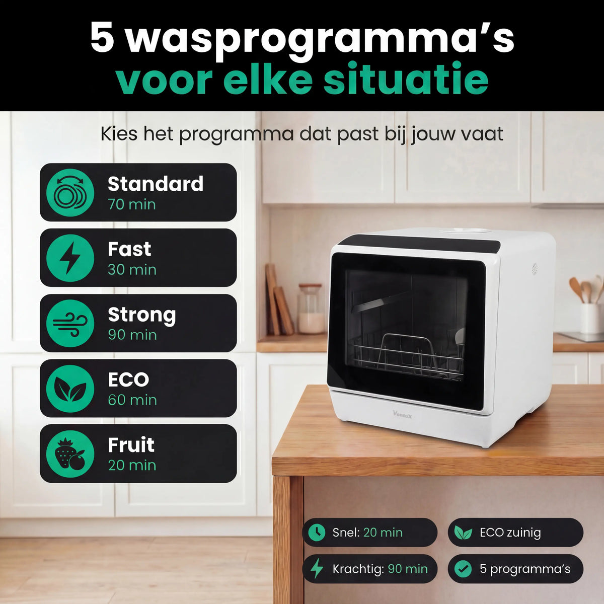 Ventux Mini Afwasmachine - VTX02