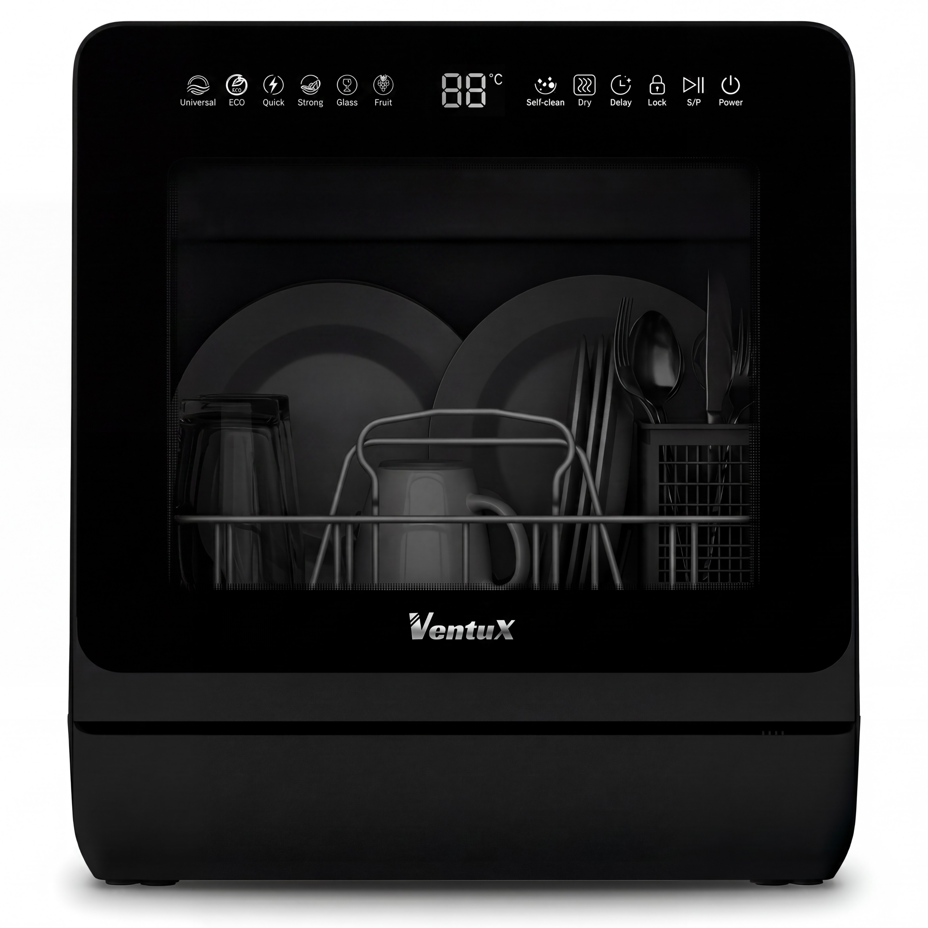 Ventux Mini Dishwasher - VTX-22S Zwart