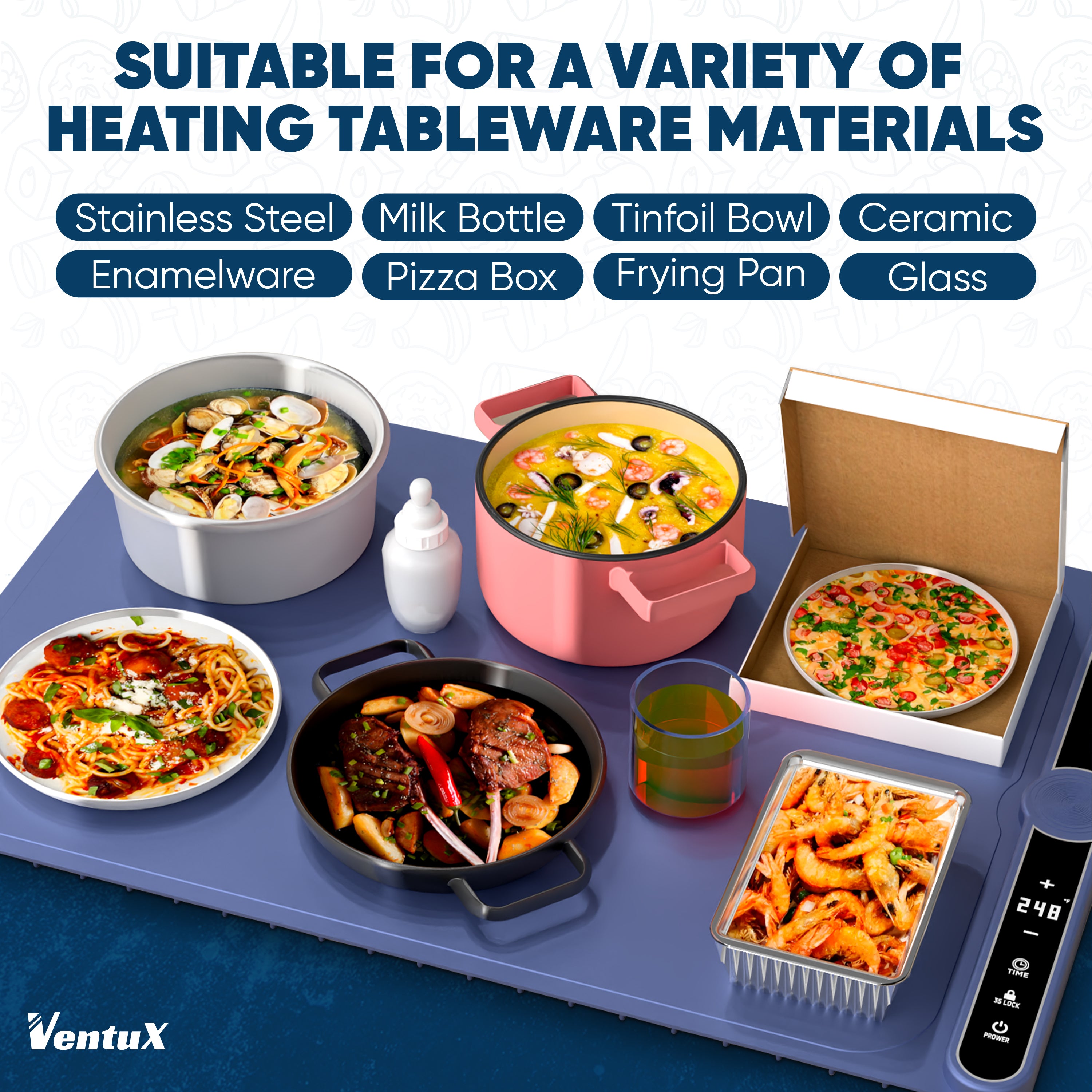 Ventux ThermaTray™ - Adjustable Food Warming Mat